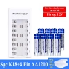 Bộ sạc pin K18 pin sạc 1.2V AA/AAA Doublepow dùng cho Micro, bàn chải điện, remote, giảm 20% chỉ 139.000₫ 9