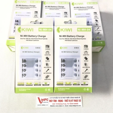 Bộ sạc Pin KIWI AA NI-MH-04 sạc đồng thời 4 viên - Giá ưu đãi 169.000đ