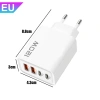 Bộ sạc USB-C 120W 4 trong 1 siêu nhanh 3.0 - Đa năng du lịch, cáp kèm, phích EU US UK 10