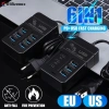 Bộ sạc USB đa cổng 35W sạc nhanh, ổ cắm EU/Mỹ, chuyển đổi phích cắm điện thoại