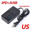 Bộ sạc USB đa cổng 35W sạc nhanh, ổ cắm EU/Mỹ, chuyển đổi phích cắm điện thoại 9
