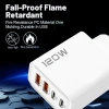 Bộ sạc USB‑C kép PD 120W 4 cổng, chip thông minh, chống cháy, bảo vệ quá dòng, trạm sạc nhanh, thiết kế nhỏ gọn 68mm 3