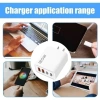 Bộ sạc USB‑C kép PD 120W 4 cổng, chip thông minh, chống cháy, bảo vệ quá dòng, trạm sạc nhanh, thiết kế nhỏ gọn 68mm 9