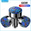 Bộ sạc xe hơi USB 66W Loại C - Sạc nhanh, chuyển đổi iPhone, dùng ổ cắm bật lửa - Giá chỉ 62.178₫