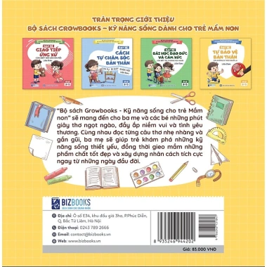 Bộ sách Growbooks kỹ năng sống cho trẻ Mầm Non – Dạy bé bảo vệ bản thân, không đi theo người lạ | Bizbooks – Giá ưu đãi 73.040₫