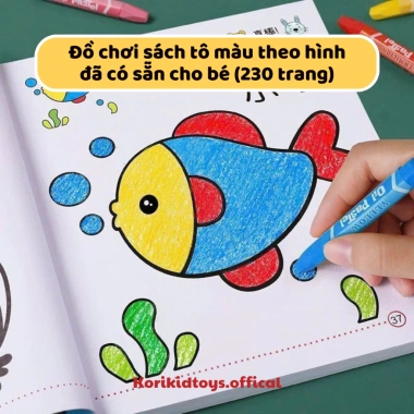 Bộ sách tô màu 5 quyển 230 trang cho bé - Đồ chơi sáng tạo, giảm còn 83.000đ