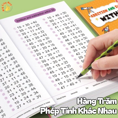 Bộ Sách Toán Cộng Trừ 5-6 tuổi – Phạm vi 10-20-50-100, Học tại nhà, Chuẩn lớp 1, Bán chạy 2.025 – Giá 30.000đ 2