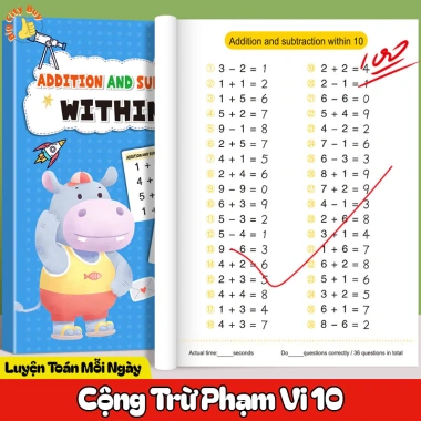 Bộ Sách Toán Cộng Trừ 5-6 tuổi – Phạm vi 10-20-50-100, Học tại nhà, Chuẩn lớp 1, Bán chạy 2.025 – Giá 30.000đ 5