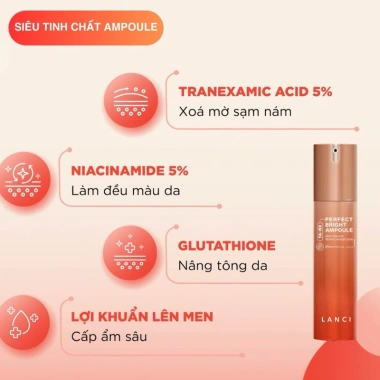 Bộ sản phẩm chăm sóc da LANCI cao cấp – Dưỡng ẩm, làm sáng, giảm còn 349k (giá gốc 418.800)