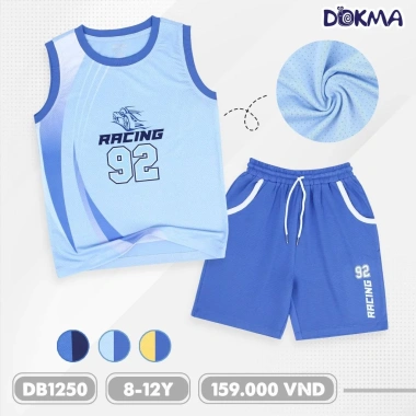 Bộ Sát Nách Ba Lỗ Bé Trai 7-12 tuổi 25-42kg Thể Thao Dokma DB1.558 DB2.072 DB1.250 DB2.627 189.000₫ 7