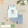 Bộ Sát Nách Bé Trai Gái 6,5-16kg Hoạ Tiết Đơn Giản Dễ Thương MOON BL202.407 Giá 145k 7