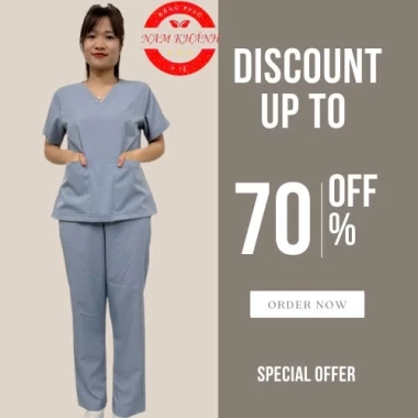 Bộ scrubs bác sĩ cổ tim màu xanh - đồng phục kỹ thuật viên, điều dưỡng, spa, vải lon co giãn, giảm giá từ 187k xuống 143.9k 6 Bộ scrubs bác sĩ cổ tim màu xanh - đồng phục kỹ thuật viên, điều dưỡng, spa, vải lon co giãn, giảm giá từ 187k xuống 143.9k 6