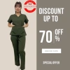 Bộ scrubs bác sĩ cổ tim màu xanh - đồng phục kỹ thuật viên, điều dưỡng, spa, vải lon co giãn, giảm giá từ 187k xuống 143.9k 8