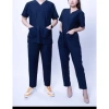 Bộ scrubs bác sĩ cổ tim màu xanh - đồng phục kỹ thuật viên, điều dưỡng, spa, vải lon co giãn, giảm giá từ 187k xuống 143.9k 10