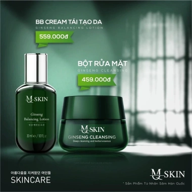 Bộ Serum + BB Tái Tạo Da + Bột Rửa Mặt Nhân Sâm MQ Skin - Giá chỉ 330.000đ, giảm 22%