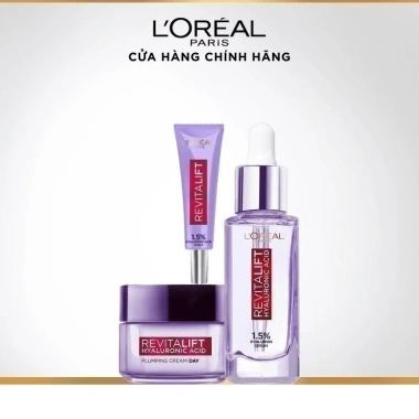 Bộ Serum Cấp Ẩm Sáng Da + Kem Dưỡng Revitalift Hyaluronic Acid - Siêu ẩm giảm nếp nhăn, giá 406.000 VND 2 Bộ Serum Cấp Ẩm Sáng Da + Kem Dưỡng Revitalift Hyaluronic Acid - Siêu ẩm giảm nếp nhăn, giá 406.000 VND 2