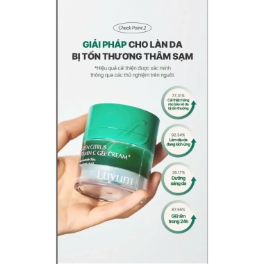 Bộ Serum & Kem Dưỡng Trắng Mờ Thâm Nám Tranexamic + 16% Niacinamide Luvum Green Citrus Vitamin C - 949k