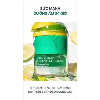 Bộ Serum & Kem Dưỡng Trắng Mờ Thâm Nám Tranexamic + 16% Niacinamide Luvum Green Citrus Vitamin C - 949k 5 Bộ Serum & Kem Dưỡng Trắng Mờ Thâm Nám Tranexamic + 16% Niacinamide Luvum Green Citrus Vitamin C - 949k 5