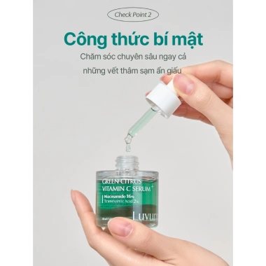 Bộ Serum & Kem Dưỡng Trắng Mờ Thâm Nám Tranexamic + 16% Niacinamide Luvum Green Citrus Vitamin C - 949k