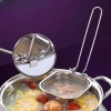 Bộ sét 2 vợt lẩu nhúng mì - Muôi cài nồi lọc vớt thực phẩm, giá 34.000₫, an toàn 5