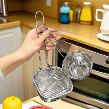 Bộ sét 2 vợt lẩu nhúng mì - Muôi cài nồi lọc vớt thực phẩm, giá 34.000₫, an toàn 8
