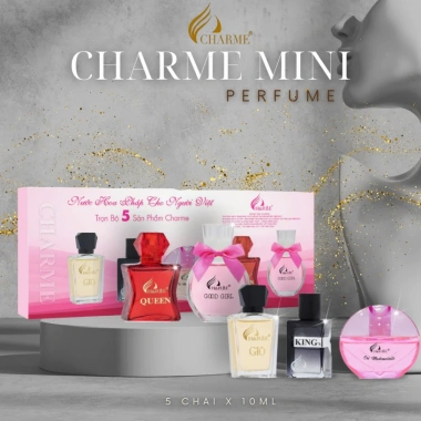 Bộ Set Nước Hoa Charme Mini 5 chai 10ml dạng chấm - Giảm giá 22% chỉ 252.000₫