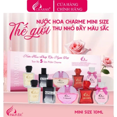 Bộ Set Nước Hoa Charme Mini 5 chai 10ml dạng chấm - Giảm giá 22% chỉ 252.000₫