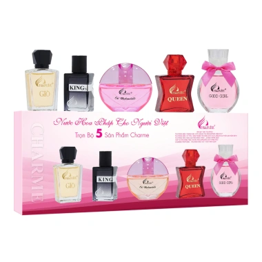 Bộ Set Nước Hoa Charme Mini 5 chai 10ml dạng chấm - Giảm giá 22% chỉ 252.000₫