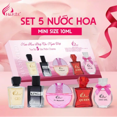 Bộ Set Nước Hoa Charme Mini 5 chai 10ml dạng chấm - Giảm giá 22% chỉ 252.000₫
