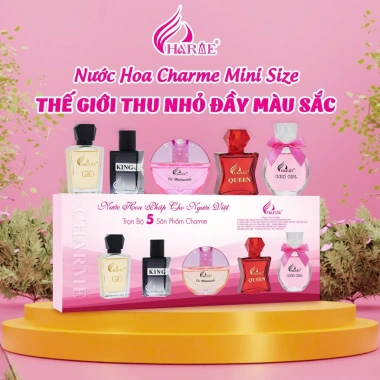 Bộ Set Nước Hoa Charme Mini 5 chai 10ml dạng chấm - Giảm giá 22% chỉ 252.000₫