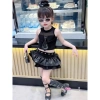 Bộ Sét Ong Kis 3 mẫu Ba Lỗ Pha Lưới Cà Vạt Nổi và Chân Váy 2 Tầng Phối Da cho Bé Gái giá 189.000 VND 2