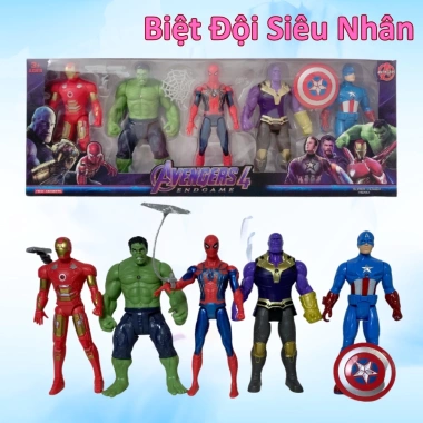 Bộ siêu nhân mô hình đa năng ABS cao cấp: biệt đội anh hùng, khớp xoay, giá 89.000₫