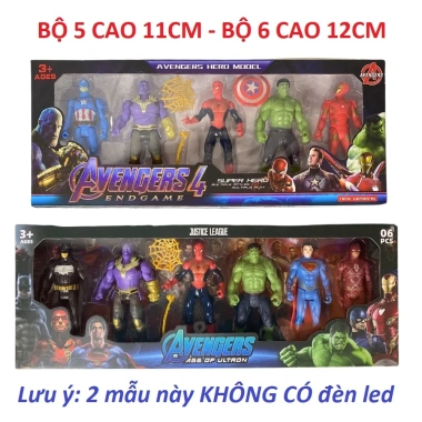 Bộ siêu nhân mô hình đa năng ABS cao cấp: biệt đội anh hùng, khớp xoay, giá 89.000₫