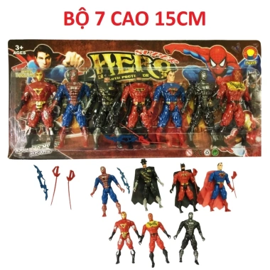 Bộ siêu nhân mô hình đa năng ABS cao cấp: biệt đội anh hùng, khớp xoay, giá 89.000₫
