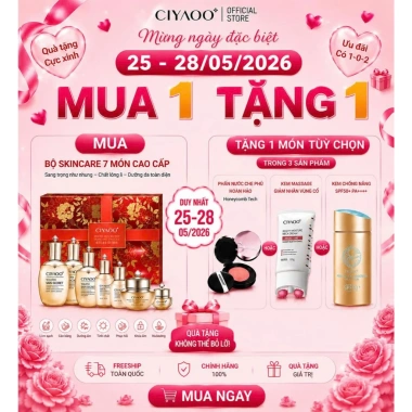 Bộ Skincare 7 Món Mạ Vàng CIYAOO x Cosmax Korea - Dưỡng Ẩm, Săn Chắc, Trẻ Hóa Da, Quà Tặng Sang Trọng 699.000 VND