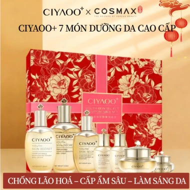 Bộ Skincare 7 Món Mạ Vàng CIYAOO x Cosmax Korea - Dưỡng Ẩm, Săn Chắc, Trẻ Hóa Da, Quà Tặng Sang Trọng 699.000 VND