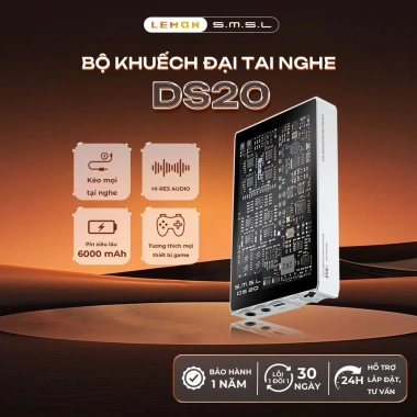 Bộ SMSL DS20 DAC & Amply Nam Châm Hút, Khuếch Đại Headphone - Giá 5,534,610 VND