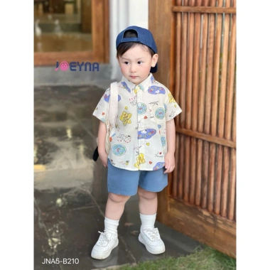 Bộ Sơ Mi Bé Trai Họa Tiết Sành Điệu, Ngộ Ngĩnh - Chất Liệu Cao Cấp, Mềm Thấm Hút Mồ, Giá Ưu Đãi 235.000₫ 2