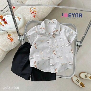 Bộ Sơ Mi Bé Trai Họa Tiết Sành Điệu, Ngộ Ngĩnh - Chất Liệu Cao Cấp, Mềm Thấm Hút Mồ, Giá Ưu Đãi 235.000₫ 7