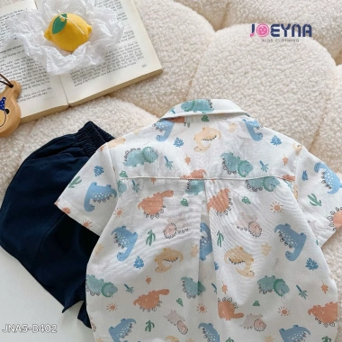 Bộ Sơ Mi Cộc Tay Bé Trai Họa Tiết Khủng Long - Chất Cao Cấp, Mềm Thấm Hút Mồ, Giá Ưu Đãi 275k 8 Bộ Sơ Mi Cộc Tay Bé Trai Họa Tiết Khủng Long - Chất Cao Cấp, Mềm Thấm Hút Mồ, Giá Ưu Đãi 275k 8