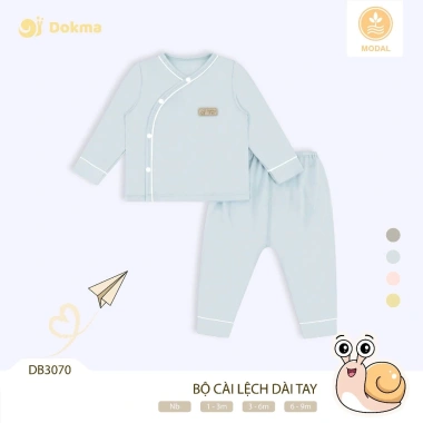 Bộ Sơ Sinh Dài Tay Dokma DB3.070 DB3.285 2,8-6,8kg Giá ưu đãi 139.000đ ấm áp cho bé 5