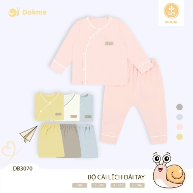 Bộ Sơ Sinh Dài Tay Dokma DB3.070 DB3.285 2,8-6,8kg Giá ưu đãi 139.000đ ấm áp cho bé 7