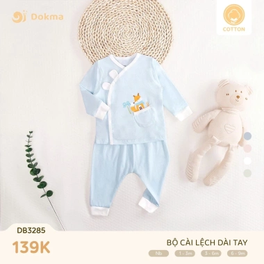 Bộ Sơ Sinh Dài Tay Dokma DB3.070 DB3.285 2,8-6,8kg Giá ưu đãi 139.000đ ấm áp cho bé 8