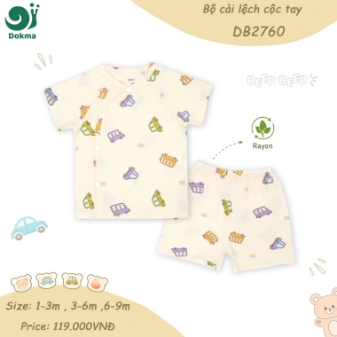 Bộ Sơ Sinh Dokma Cộc Tay 4-9kg - Giảm còn 85k - Đa mẫu DB2.008, DB1.521, DB2.005 2