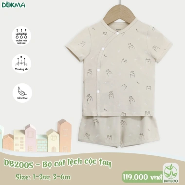 Bộ Sơ Sinh Dokma Cộc Tay 4-9kg - Giảm còn 85k - Đa mẫu DB2.008, DB1.521, DB2.005 3