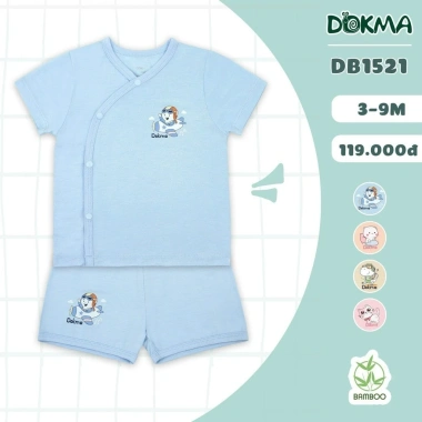 Bộ Sơ Sinh Dokma Cộc Tay 4-9kg - Giảm còn 85k - Đa mẫu DB2.008, DB1.521, DB2.005 4