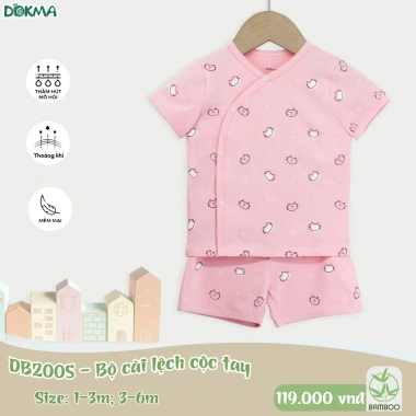 Bộ Sơ Sinh Dokma Cộc Tay 4-9kg - Giảm còn 85k - Đa mẫu DB2.008, DB1.521, DB2.005 5
