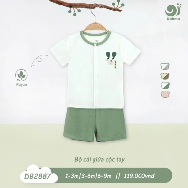 Bộ Sơ Sinh Dokma Cộc Tay 4-9kg - Giảm còn 85k - Đa mẫu DB2.008, DB1.521, DB2.005 8
