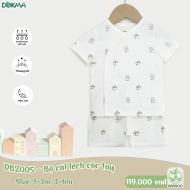 Bộ Sơ Sinh Dokma Cộc Tay 4-9kg - Giảm còn 85k - Đa mẫu DB2.008, DB1.521, DB2.005 10