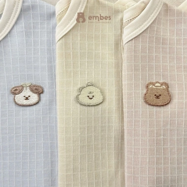 Bộ Sơ Sinh Embes Dài Tay Cài Thẳng Kẻ Ô Cotton Mềm Mại 0-9 Tháng - 188k 3